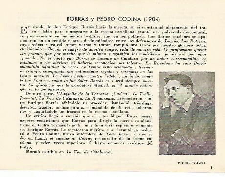 LAMINA 2753: Borras y Pedro Codina. 1904