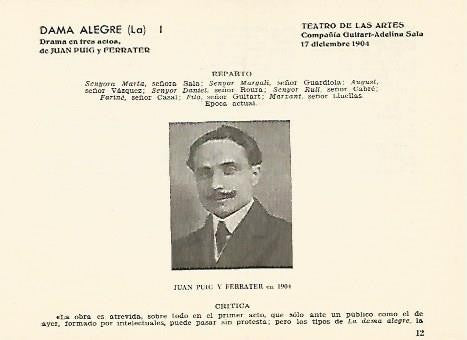 LAMINA 2764: Juan Puig i Ferrater en 1904
