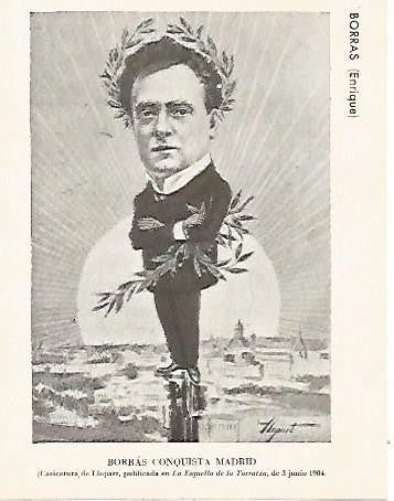 LAMINA 2791: Caricatura de Enrique Borras por Llopart publicada el 3 junio de 1904