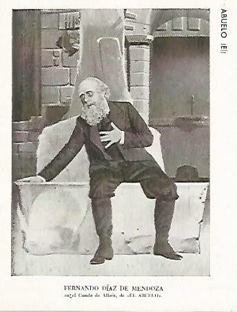 LAMINA 2802: Fernando Diaz de Mendoza interpretando al Conde de Albrit de El Abuelo