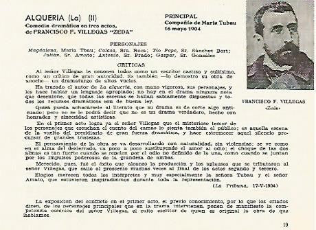 LAMINA 2842: Francisco F. Villegas Zeda autor de La Alqueria