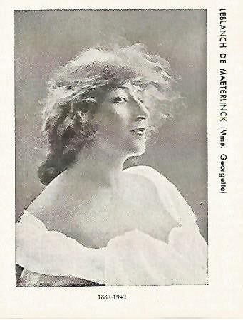 LAMINA 2879: Georgette Leblanch de Maeterlinck