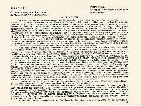 LAMINA 2882: Argumento de Joyelle. Principal 9 marzo 1904