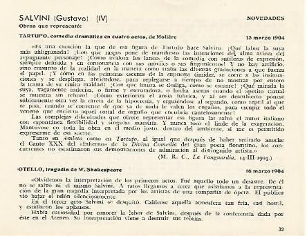 LAMINA 2888: Datos sobre Gustavo Salvini en el Novedades (II)