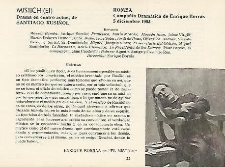 LAMINA 2945: Enrique Borras en El Mistich