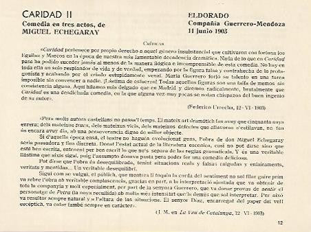 LAMINA 2969: Criticas de Caridad. El Dorado 11 junio 1903