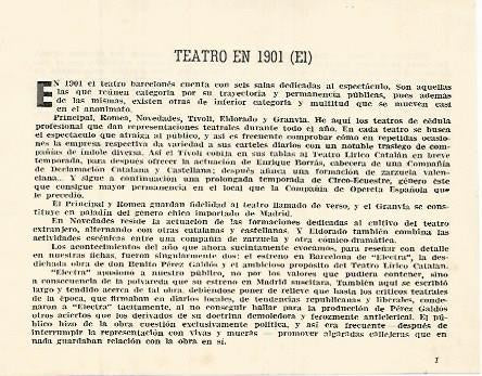 LAMINA 2991: El teatro en 1901