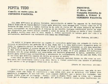 LAMINA 3020: Critica de Pepita Tudo. Principal 17 marzo 1901