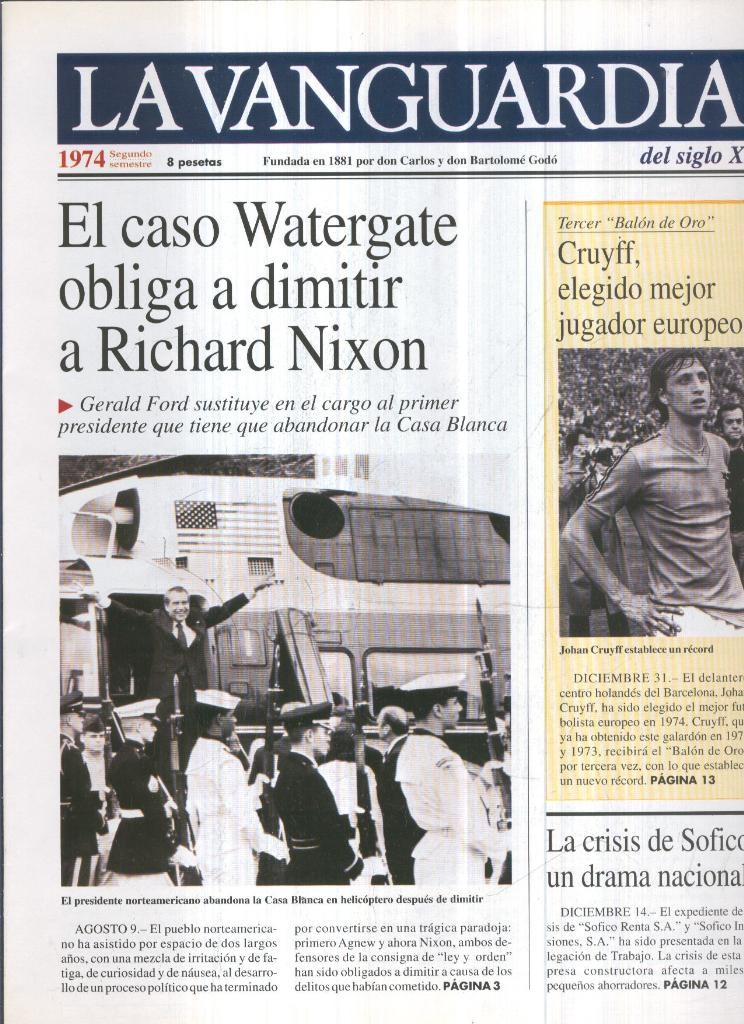 La Vanguardia 1974 Segundo semestre