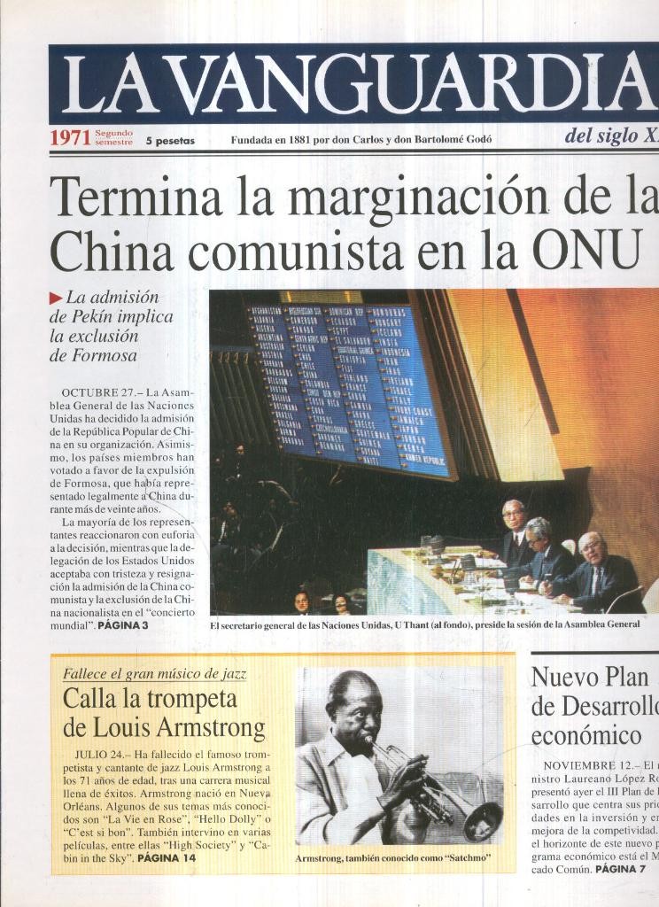 La Vanguardia 1971 Segundo semestre