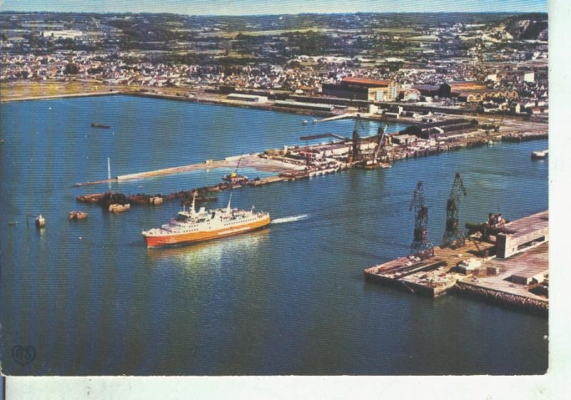Postal 014481: Puerto de Cherbourg, Francia