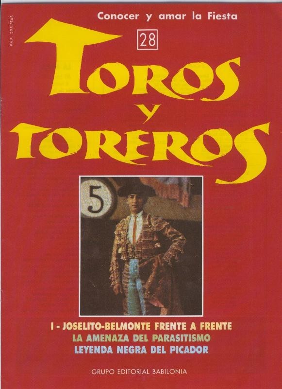 Portada fasciculo Toros y Toreros numero 28
