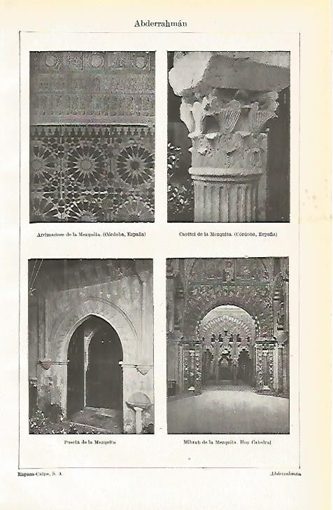 LAMINA De ESPASA 0053: Abderraman. Cordoba