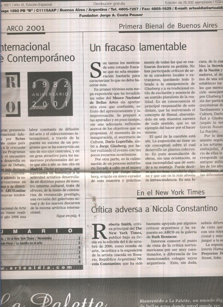 ARTE AL DIA.  Febrero 2001
