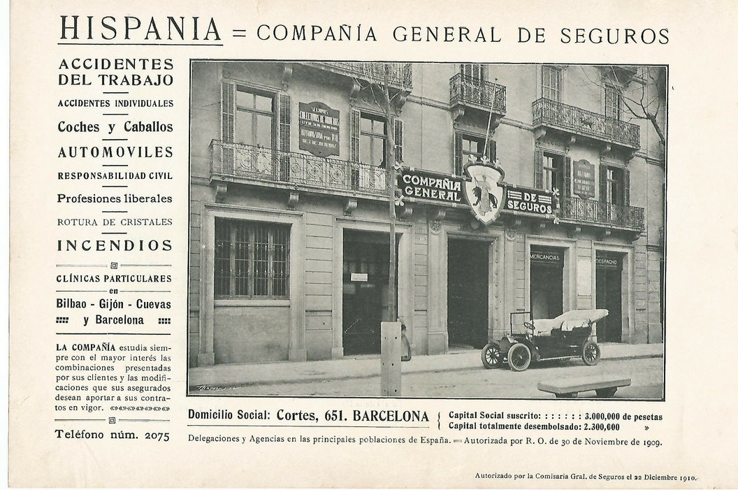 Lamina 015: Hispania. Compañia General de Seguros