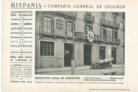 Lamina 015: Hispania. Compañia General de Seguros