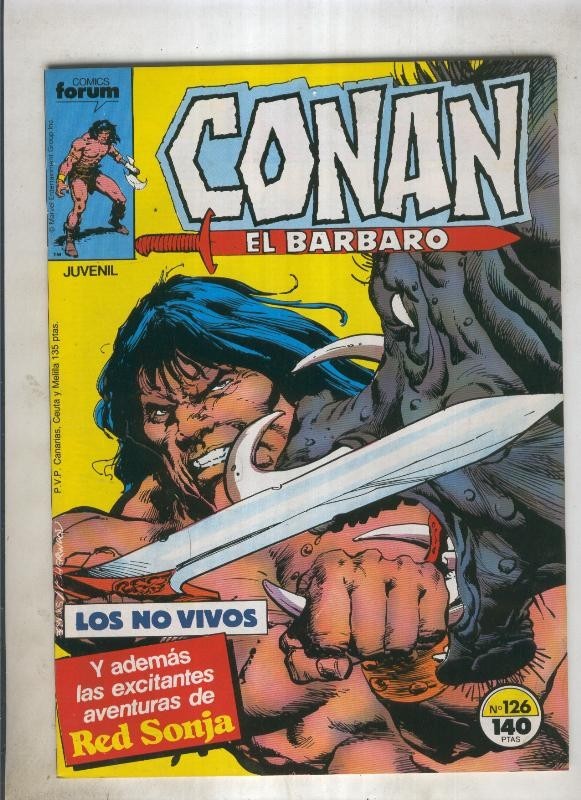 Conan el Barbaro primera edicion numero 126 (numerado 2 en trasera)