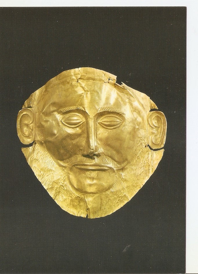 Postal 043763 : Athens. National Museum. Gold mask from the acropolis of Mycenae