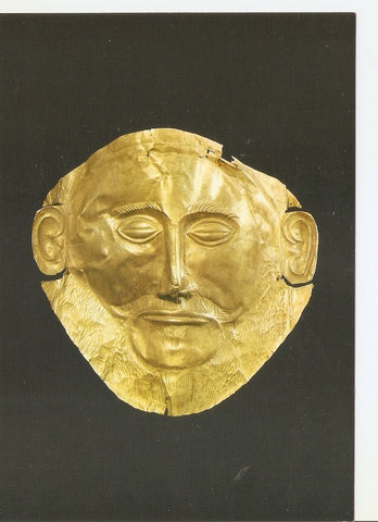 Postal 043763 : Athens. National Museum. Gold mask from the acropolis of Mycenae