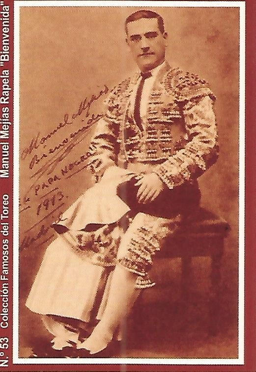 CALENDARIO PUBLICITARIO 53: Coleccion Famosos del Toreo: Manuel Mejias Bienvenida