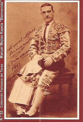 CALENDARIO PUBLICITARIO 53: Coleccion Famosos del Toreo: Manuel Mejias Bienvenida