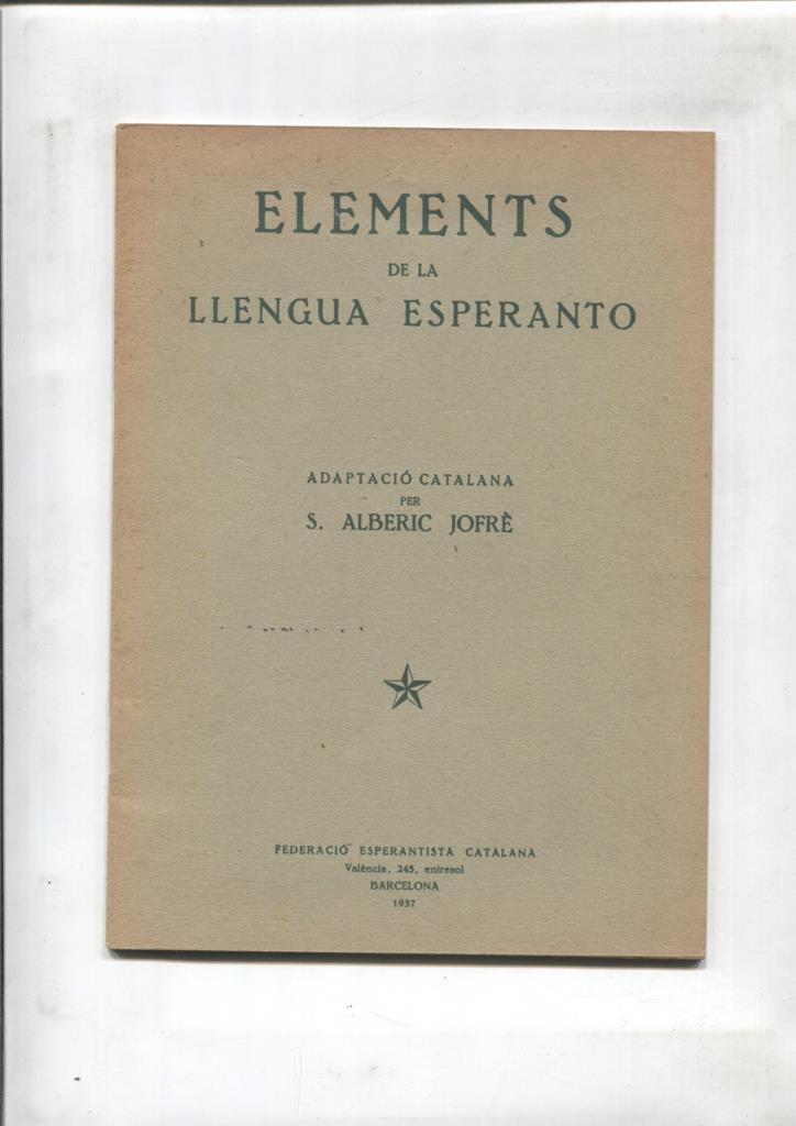 Elements de la Llengua Esperanto