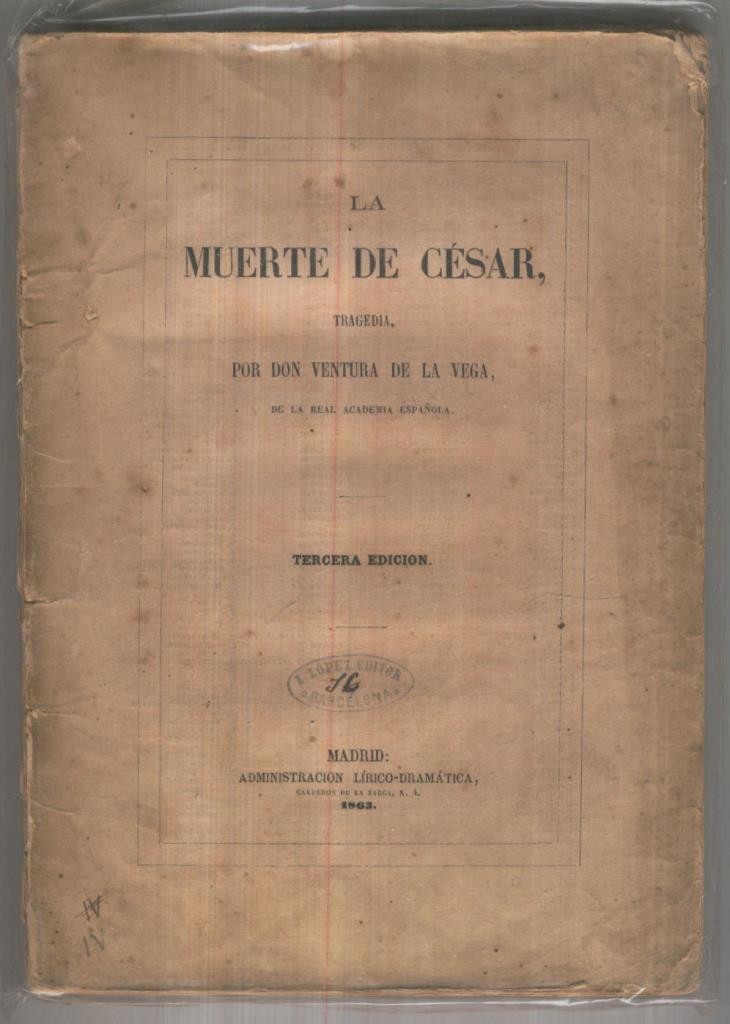 La muerte del Cesar (cubierta en regular estado)