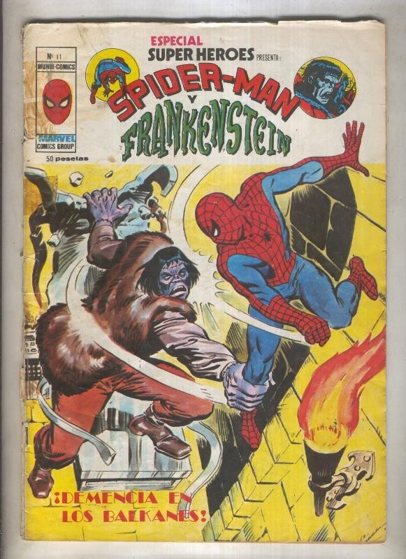 Especial Super Heroes numero 11: Spiderman y Frankenstein (numerado 3 en trasera)