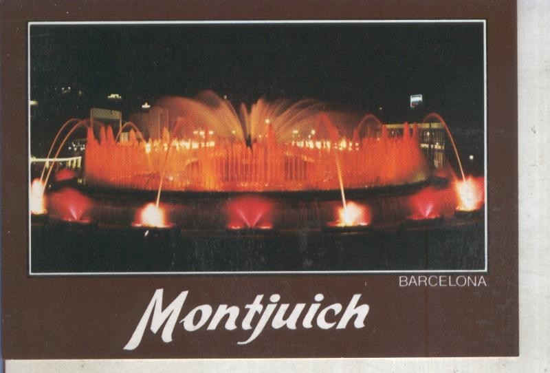 Postal 016235: Fuente luminosa de Montjuich, Barcelona