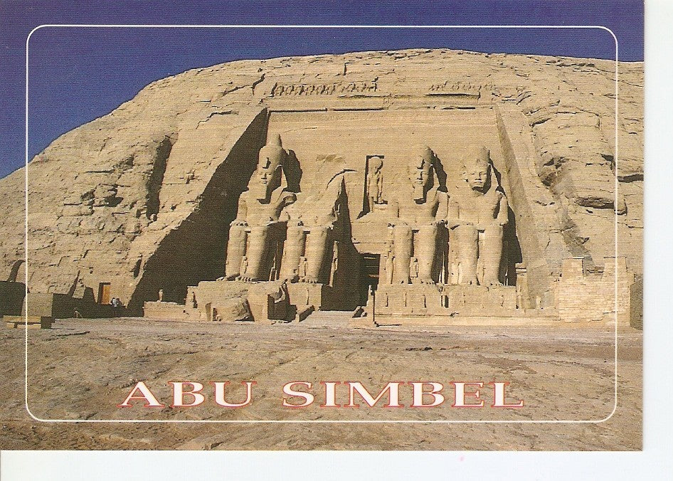 Postal 026440 : Egypt - Abu Simbel the front of the Large Temple of Ramses II