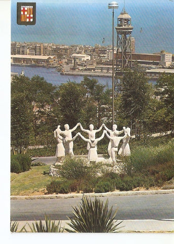 Postal 032344 : Barcelona. Monumento a la Sardana escultor J. Cañas