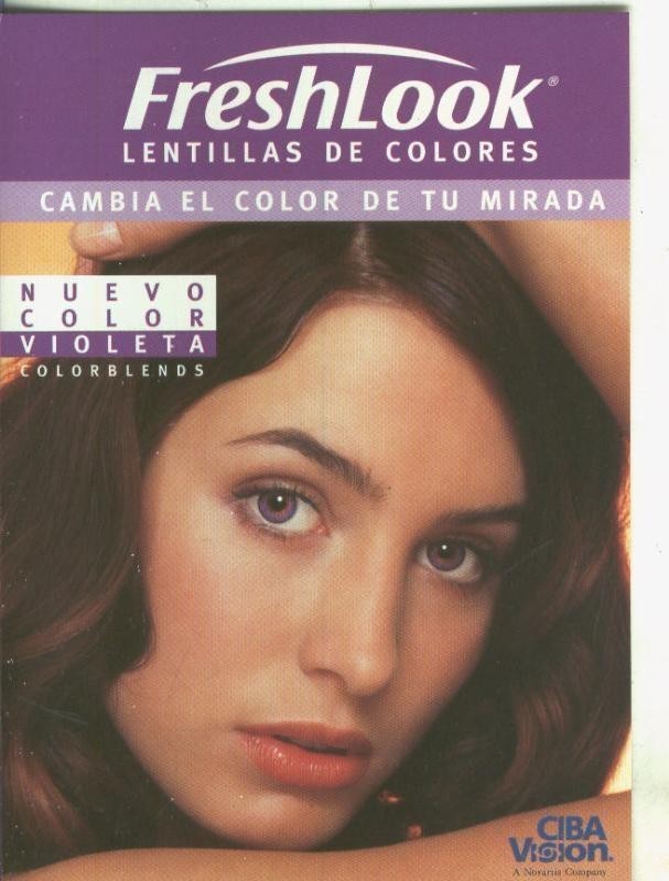 Postal 005654 : Propaganda de Ciba vision: Freshlook, lentillas de colores