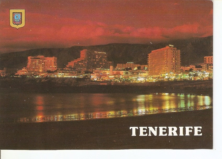 Postal 036992 : Playa de las Americas (Tenerife) vista nocturna
