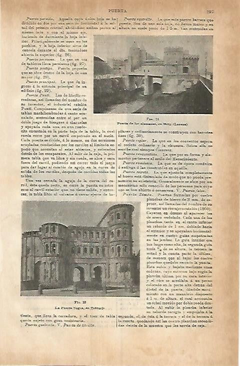 LAMINA ESPASA 3738: Puerta de los Alemanes en Metz