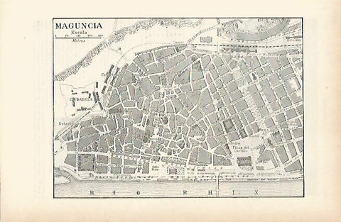 LAMINA ESPASA Alemania 3887: Plano de Maguncia Alemania