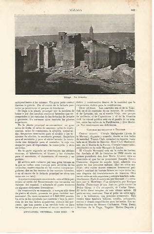 LAMINA ESPASA 3917: La Alcazaba de Malaga