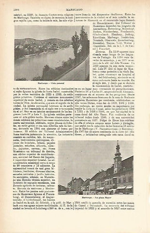 LAMINA ESPASA Alemania 4046: Vista general de Marburgo Alemania