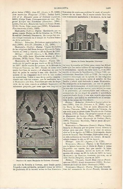 LAMINA ESPASA 4059: Iglesia de Santa Margarita en Cortona Italia
