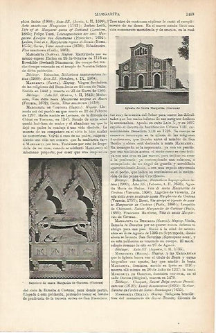 LAMINA ESPASA 4059: Iglesia de Santa Margarita en Cortona Italia