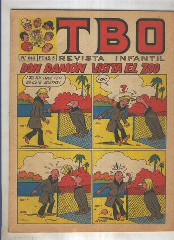 TBO numero 644: Don Ramon visita el Zoo (Ayne), (numerado 3 en trasera)