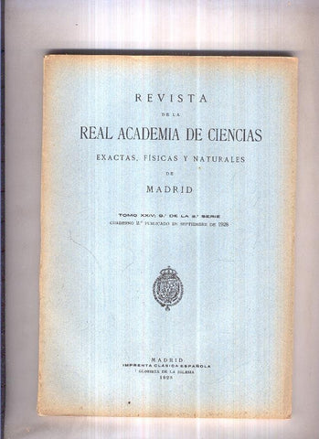 Revista de la Real Academia de Ciencias, tomo XXIX, 14 de la 2ª serie