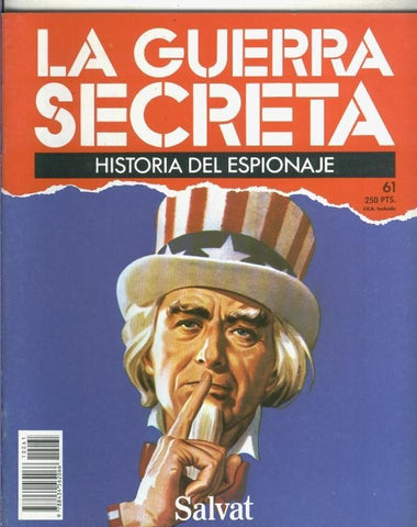 La Guerra Secreta: Historia del Espionaje numero 061, en la trasera foto de