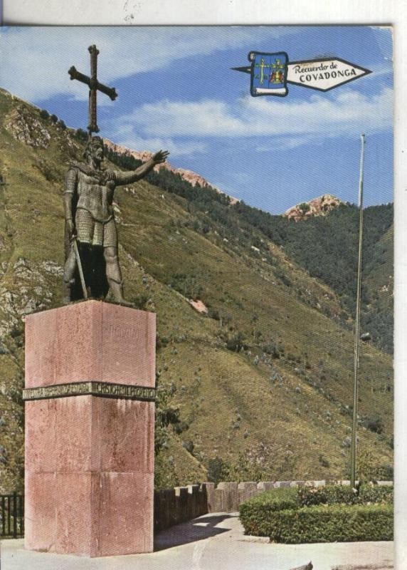 Postal 002465:  Asturia: Covadonga: Estatua de Don Pelayo