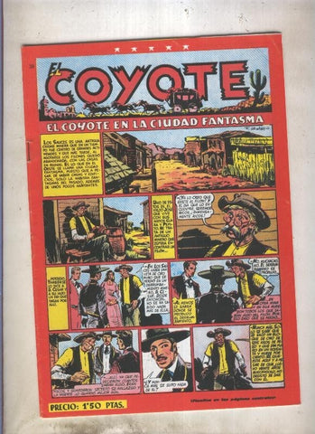 El Coyote facsimil numero 038: El Coyote en la ciudad fantasma (numerado 2 en trasera)