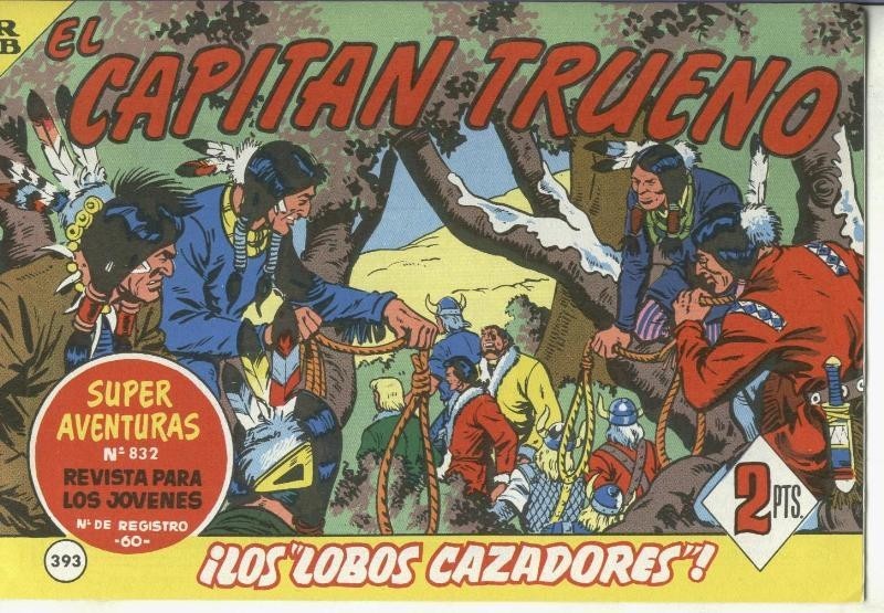 El Capitan trueno facsimil numero 393: Los lobos cazadores