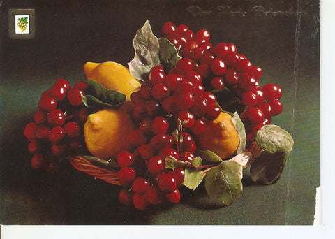 Postal 037768 : Van Harte Beteschap. Cesta de cerezas