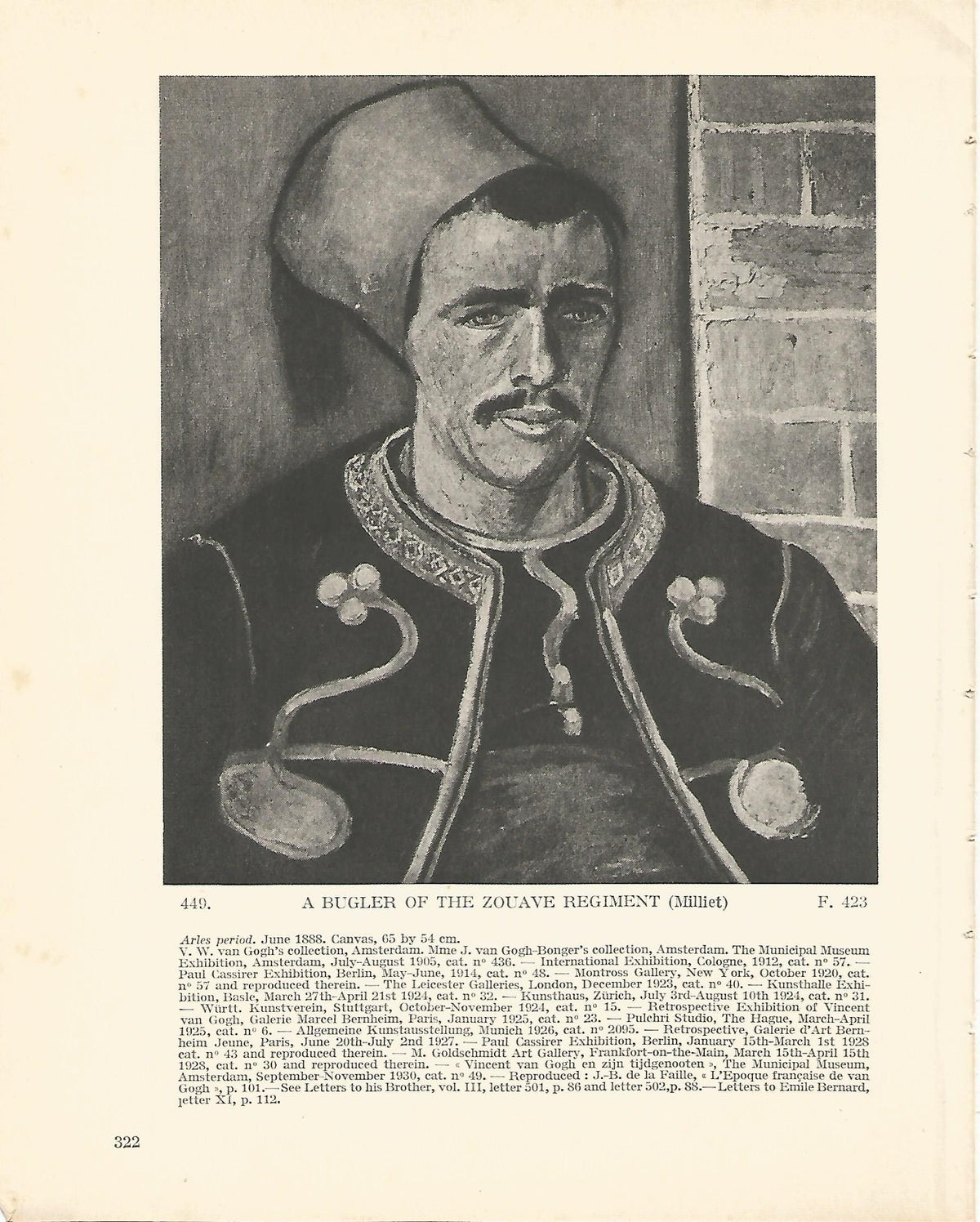 LAMINA 1354: VAN GOGH. A Bugler of the Zouave Regiment
