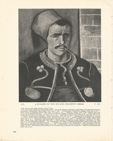 LAMINA 1354: VAN GOGH. A Bugler of the Zouave Regiment