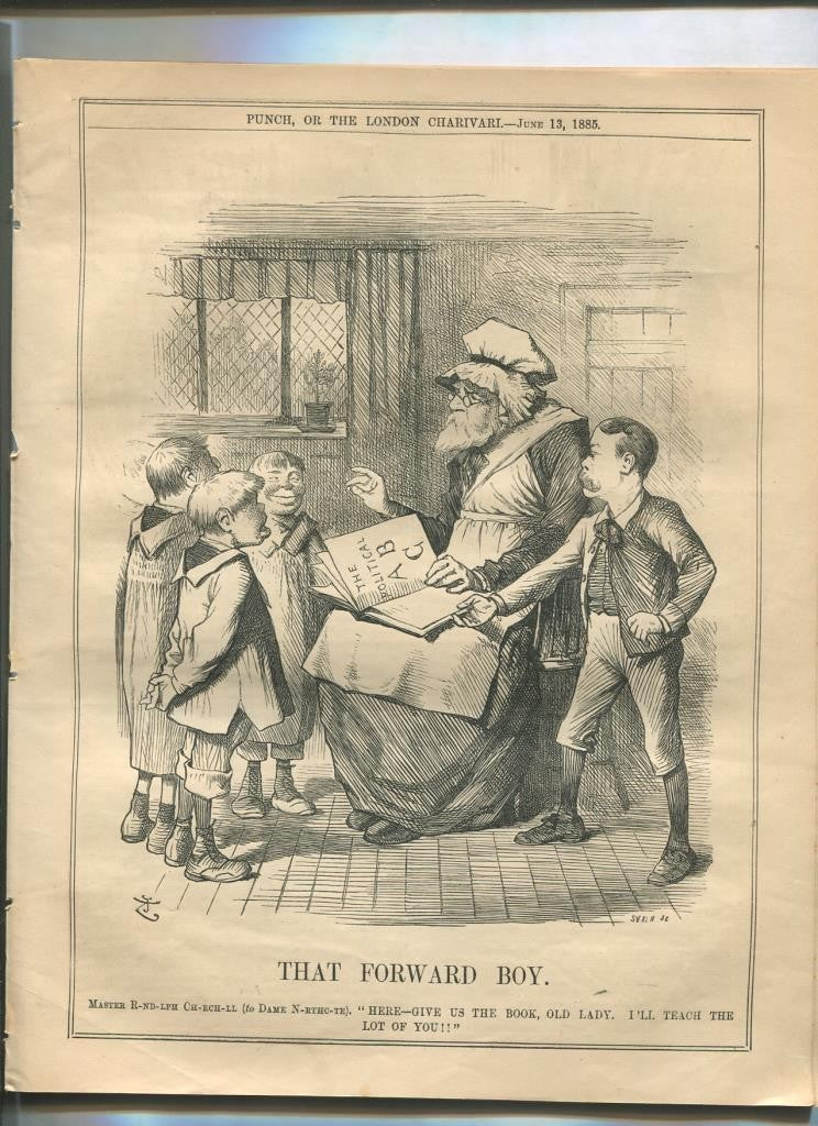 Punch semanario humor ingles de 1885: juego 12 paginas semana 13.06.1885