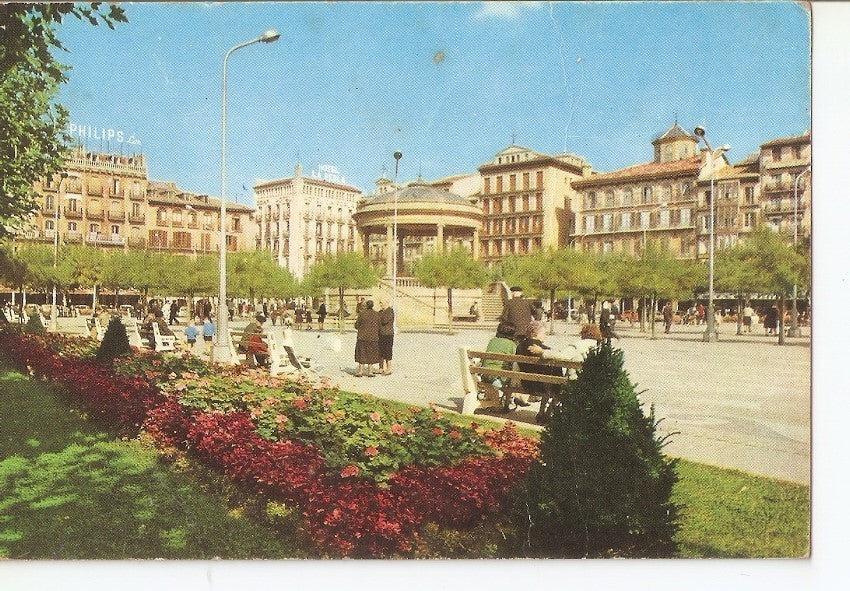Postal 030981 : Pamplona. Plaza del Castillo